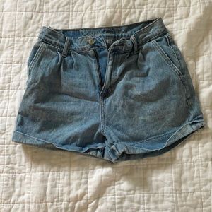 Denim Cuffed Shorts